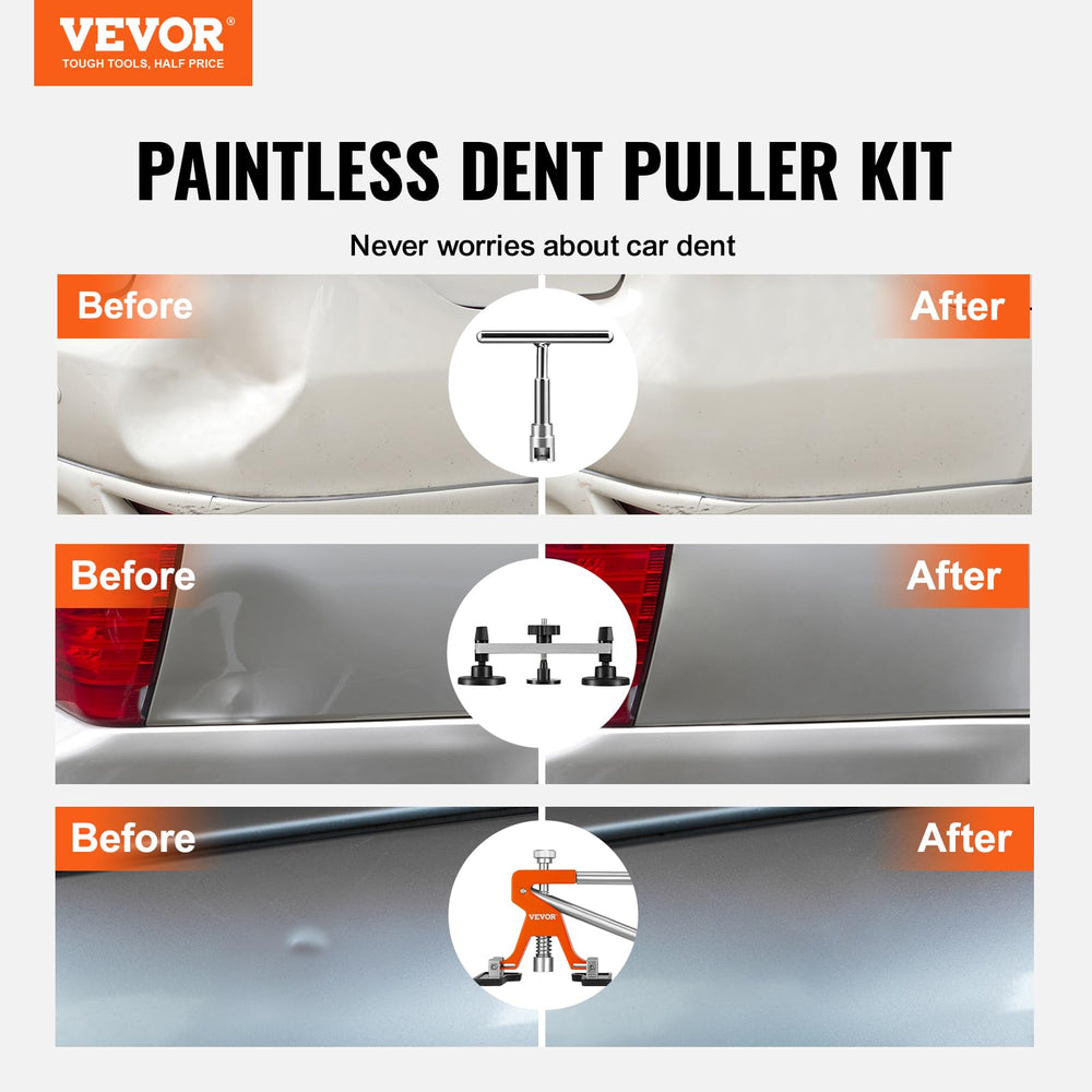 VEVOR 2‑in‑1 slide hammer with adjustable length for versatile dent pulling.