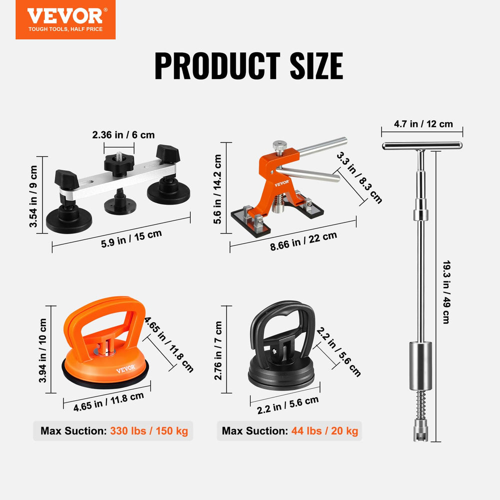 VEVOR high-viscosity glue sticks ensure firm tab adhesion during pulling.