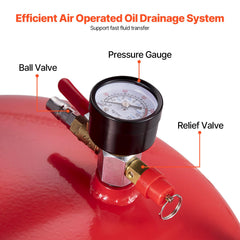 VEVOR adjustable-height drain tank demonstrates 38 to 65 inch range