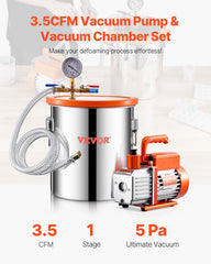 VEVOR 3.5 CFM pump delivering efficient degassing and de-bubbling