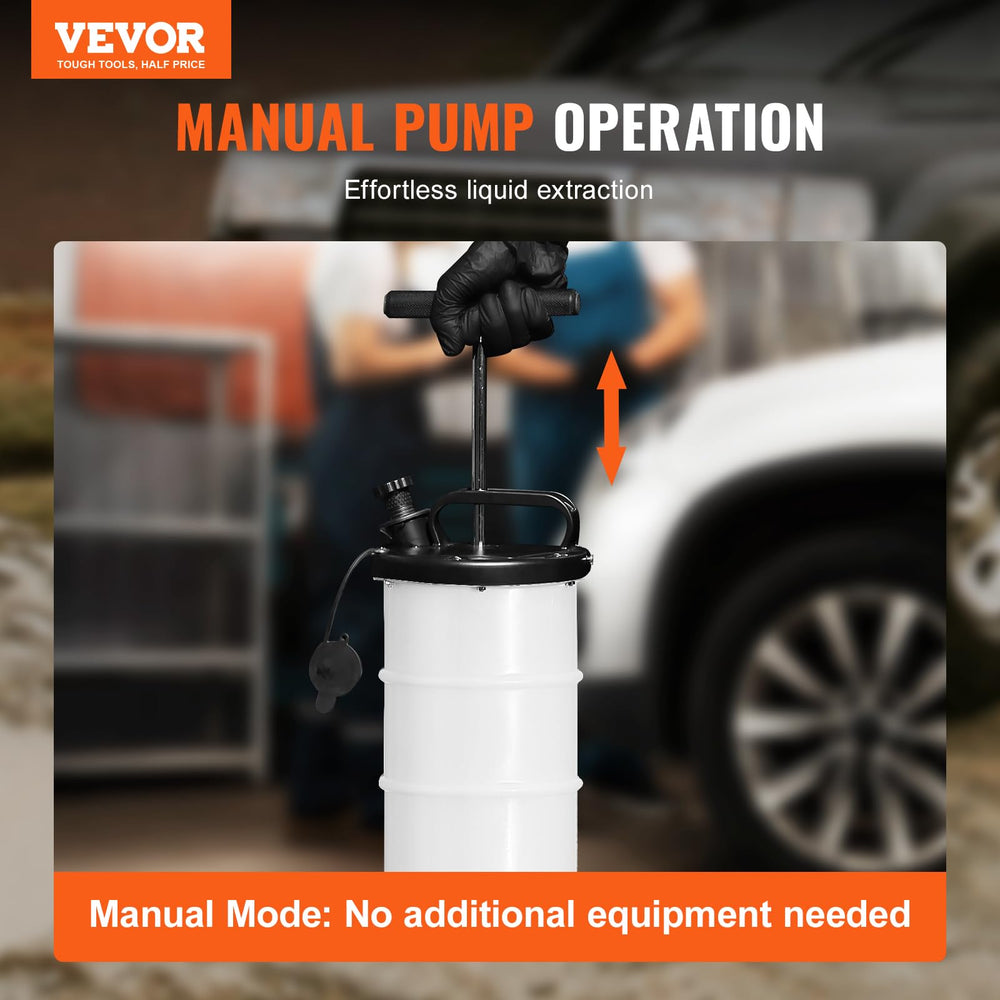 VEVOR extractor with dipstick access for quick fluid checks during service.