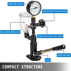 VEVOR 60 MPa gauge and piston providing reliable high-pressure measurements