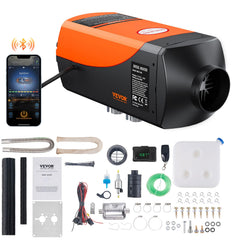 VEVOR 8KW diesel heater installation for quick warmth in vehicles.