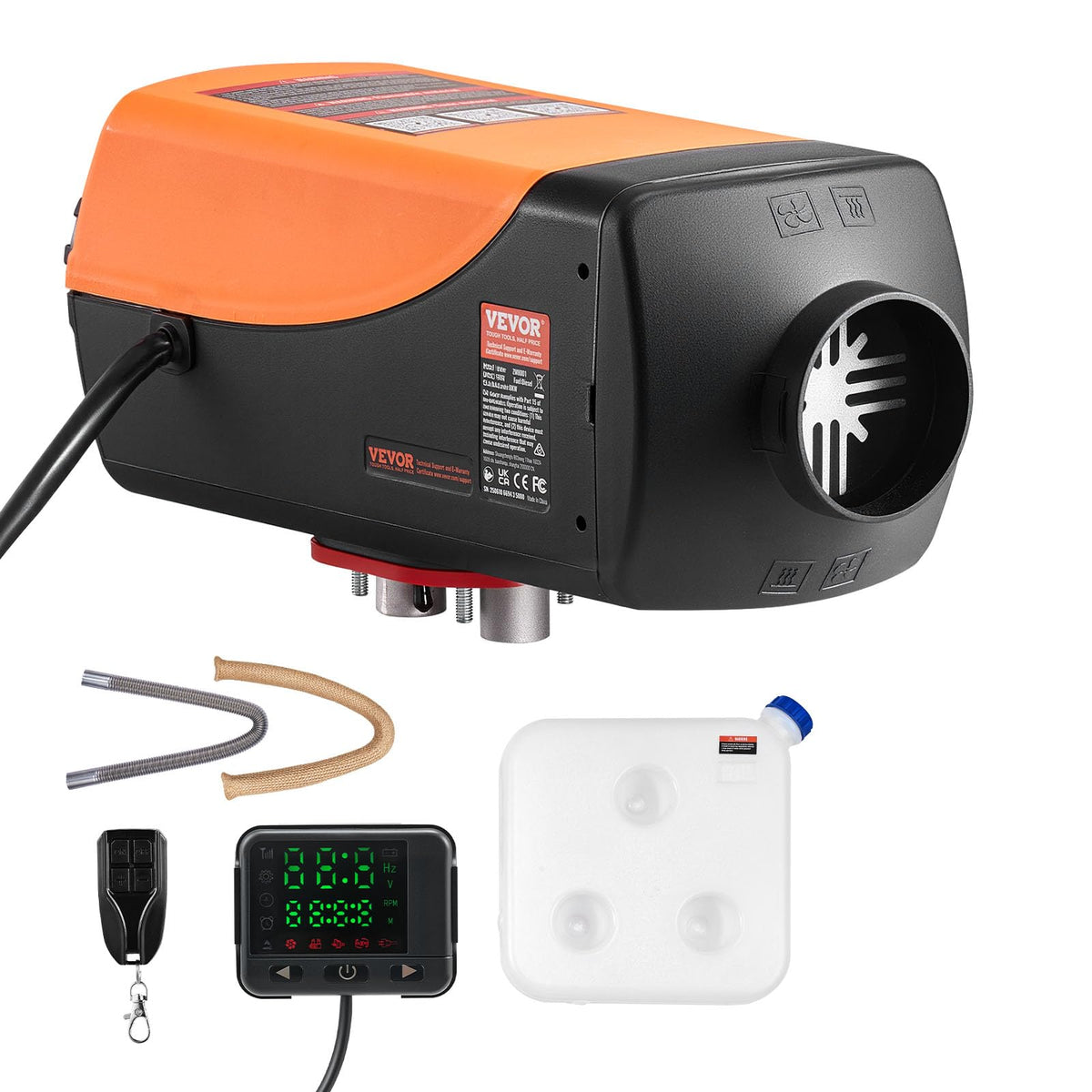 VEVOR 8KW diesel heater with remote display for rapid warmth on the go