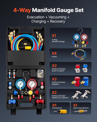 VEVOR AC manifold gauge set 5ft hoses improve access during service.