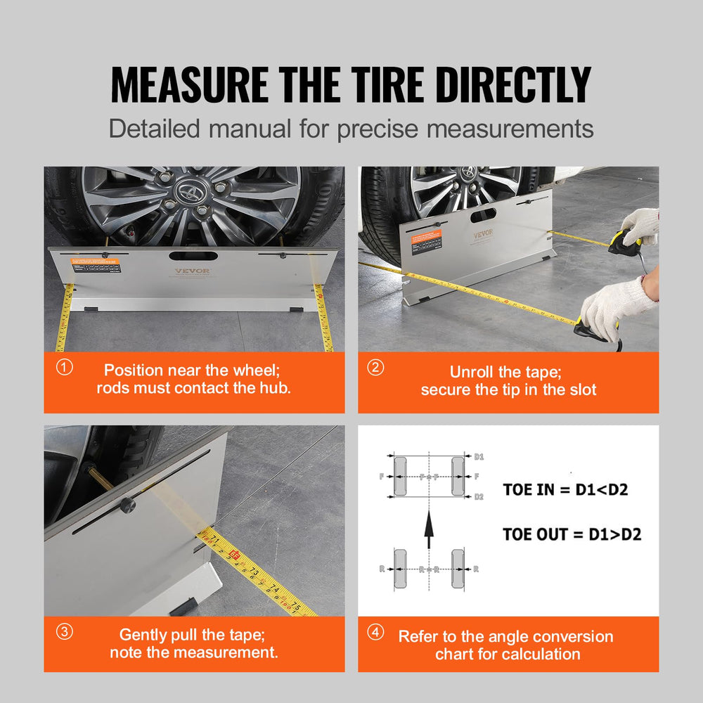 VEVOR adjustable alignment rods simplify setup across various hub sizes.