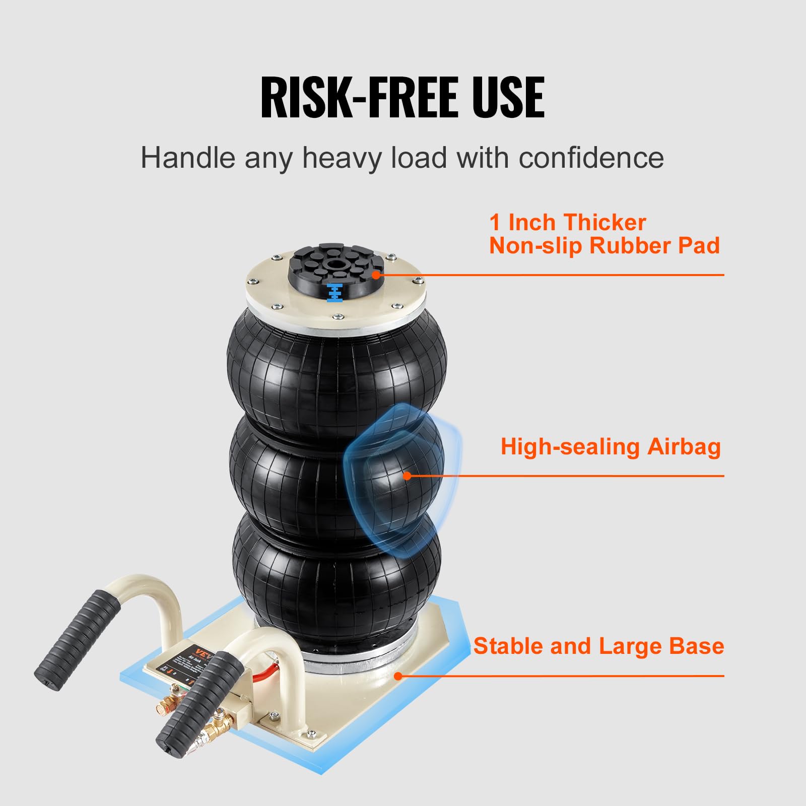 VEVOR air jack thick non-slip pad for even contact