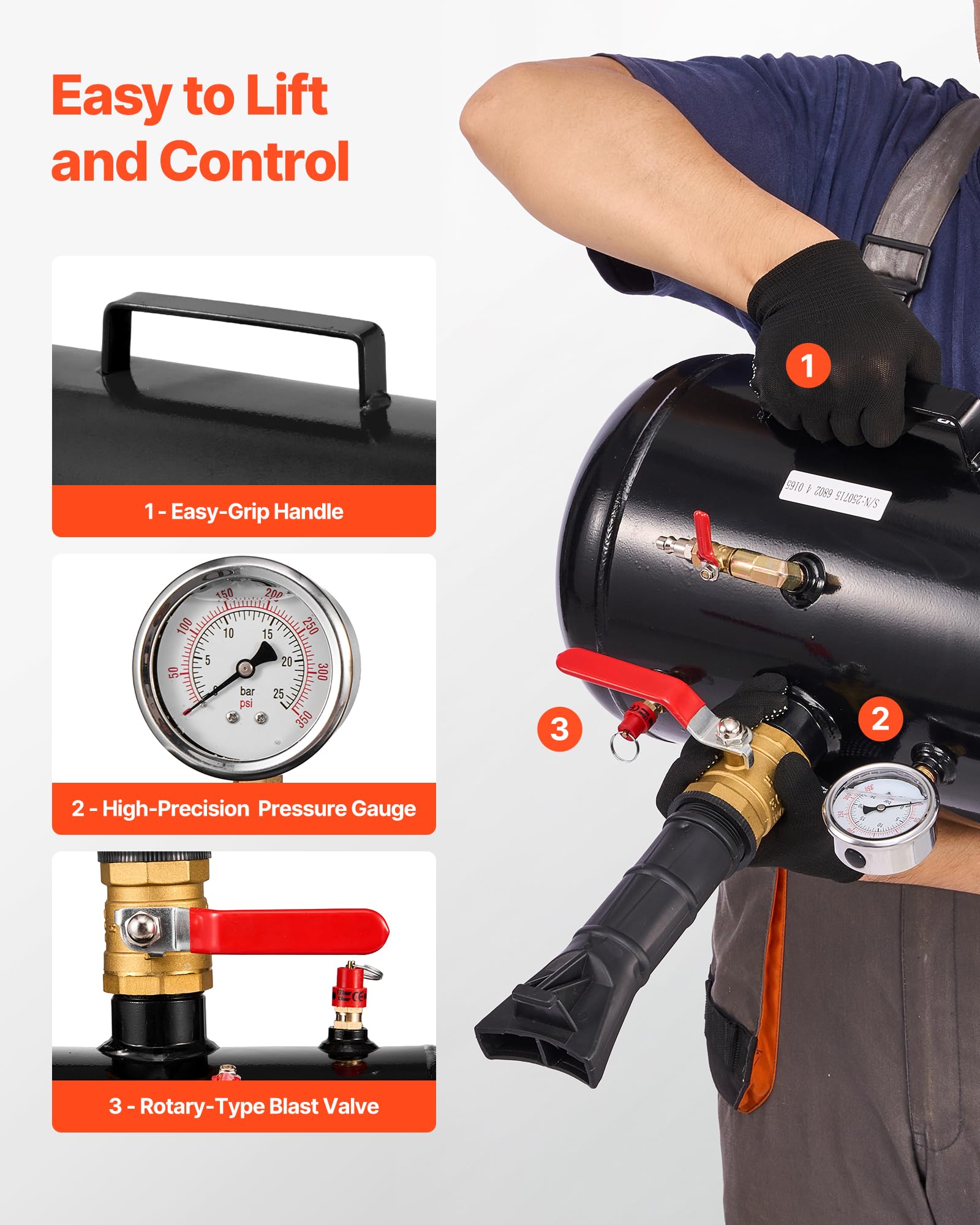 VEVOR base stand feature provides secure storage and stable use.