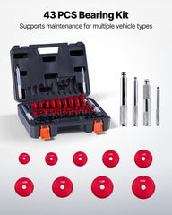 VEVOR bearing press kit case open, interior organized for fast selection.