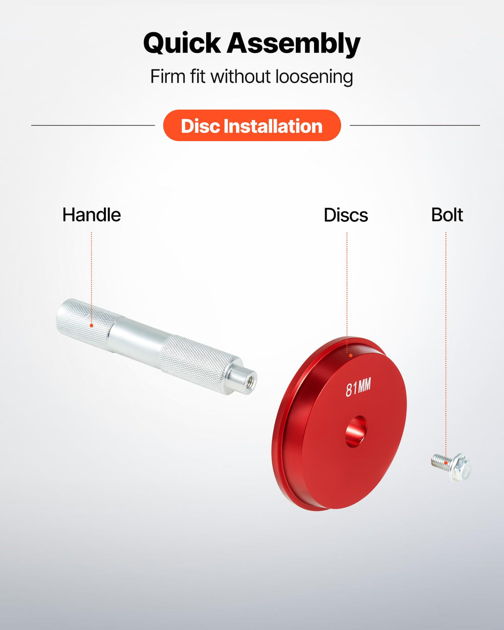 VEVOR bearing press kit slip-resistant handle in use for control.
