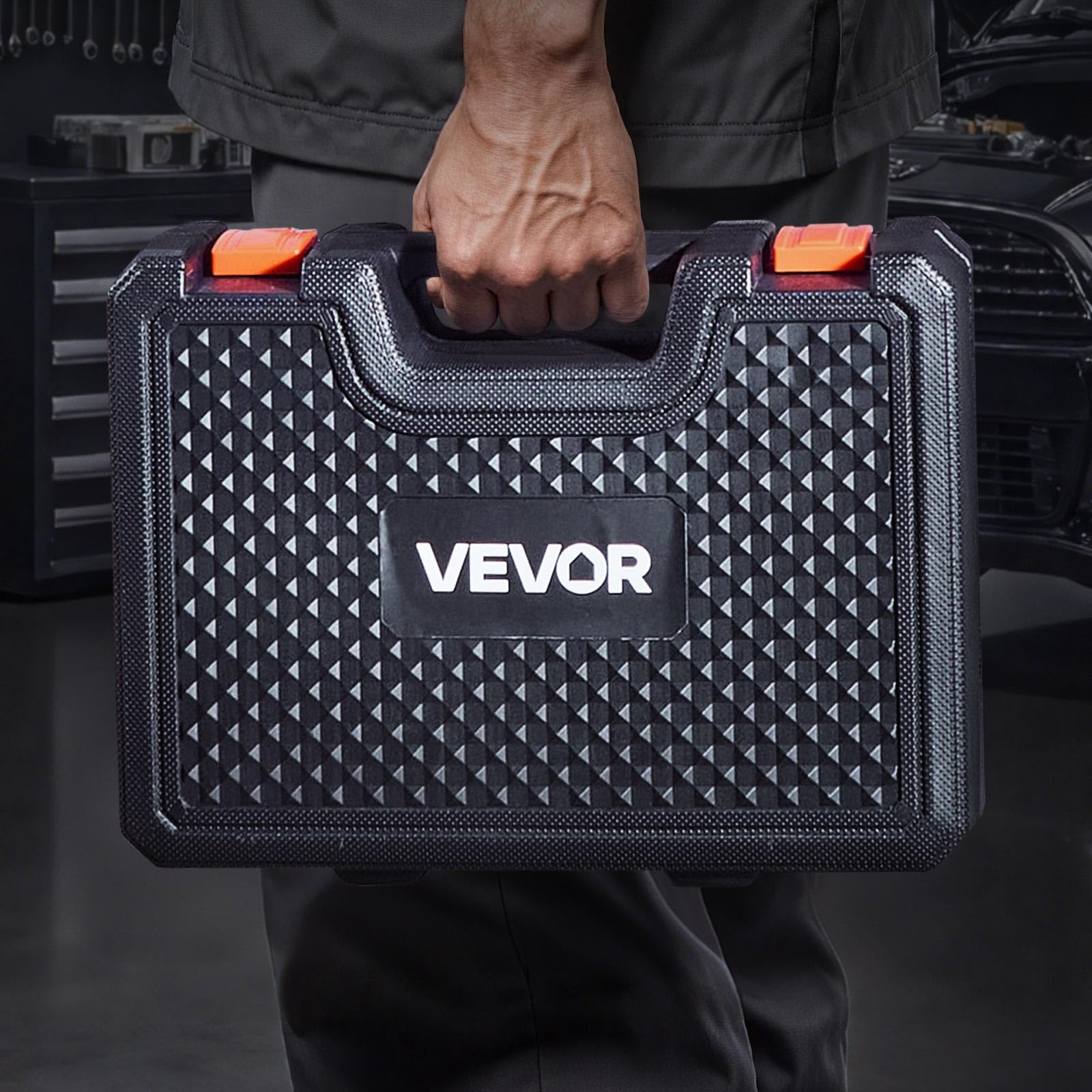 VEVOR bearing press kit waterproof toolbox protecting components.