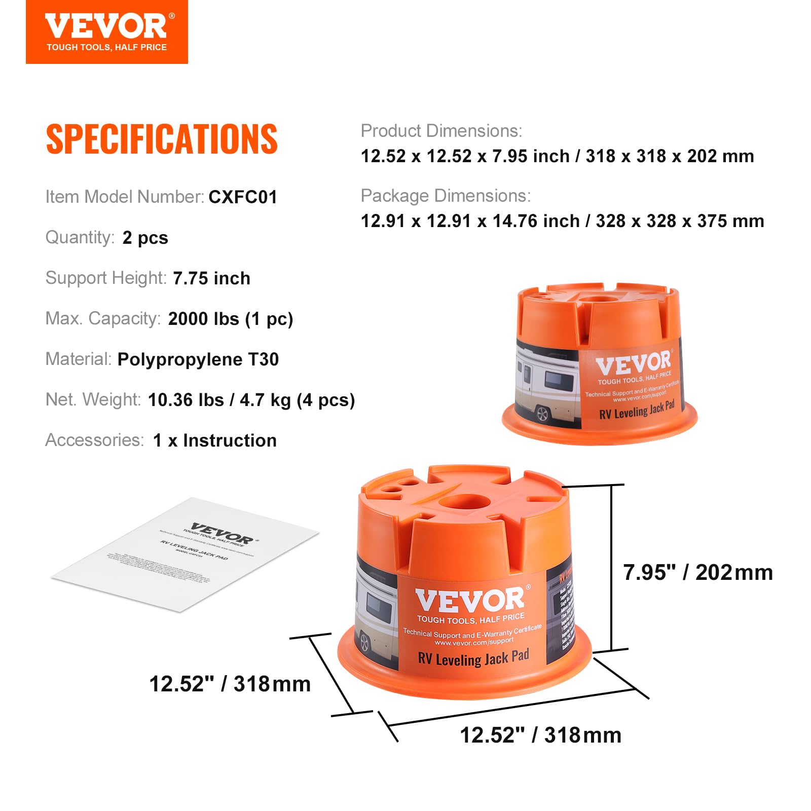 VEVOR blocks resist UV, water, and dirt for extended outdoor use.