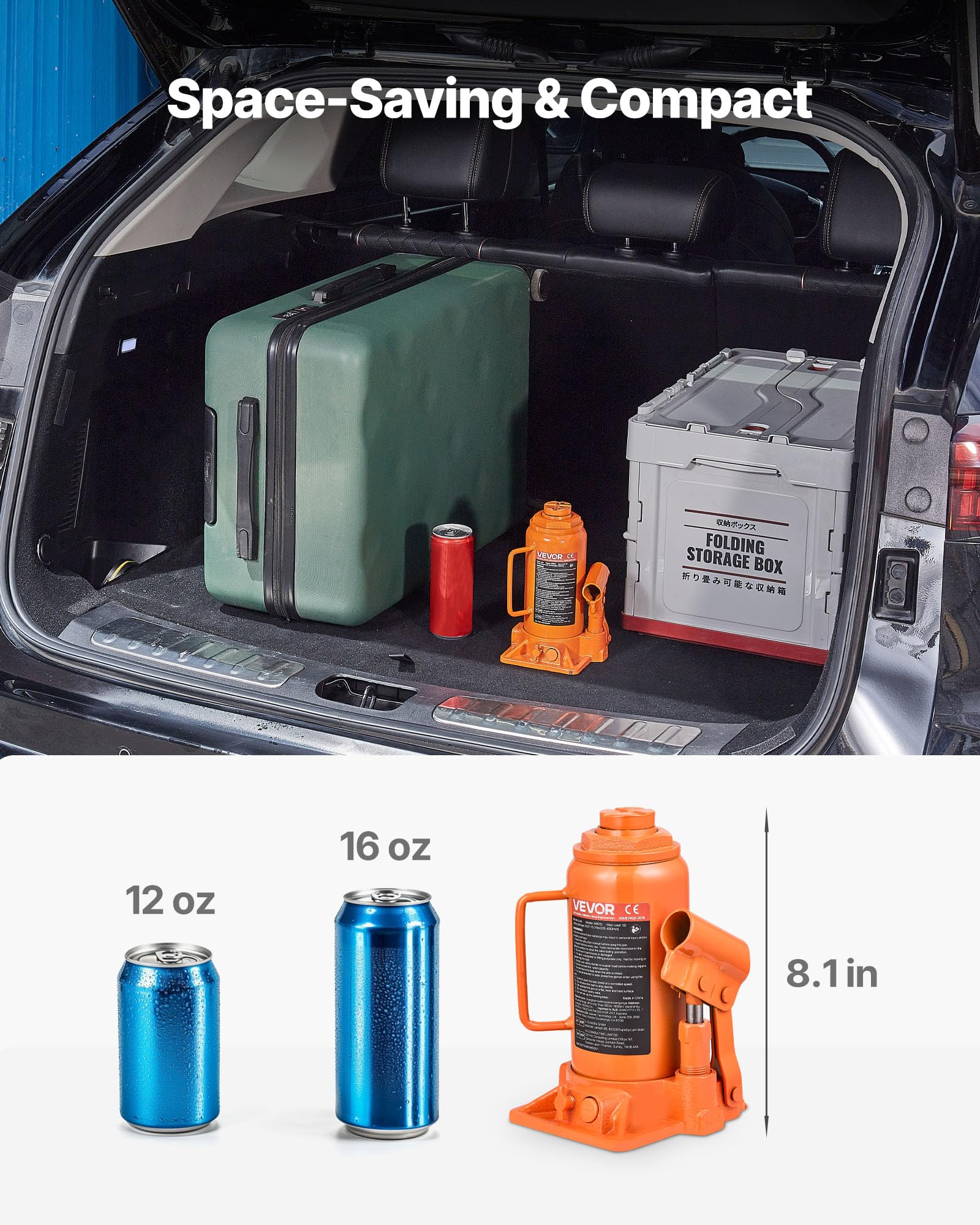 VEVOR bottle jack welded body design prevents leaks during use