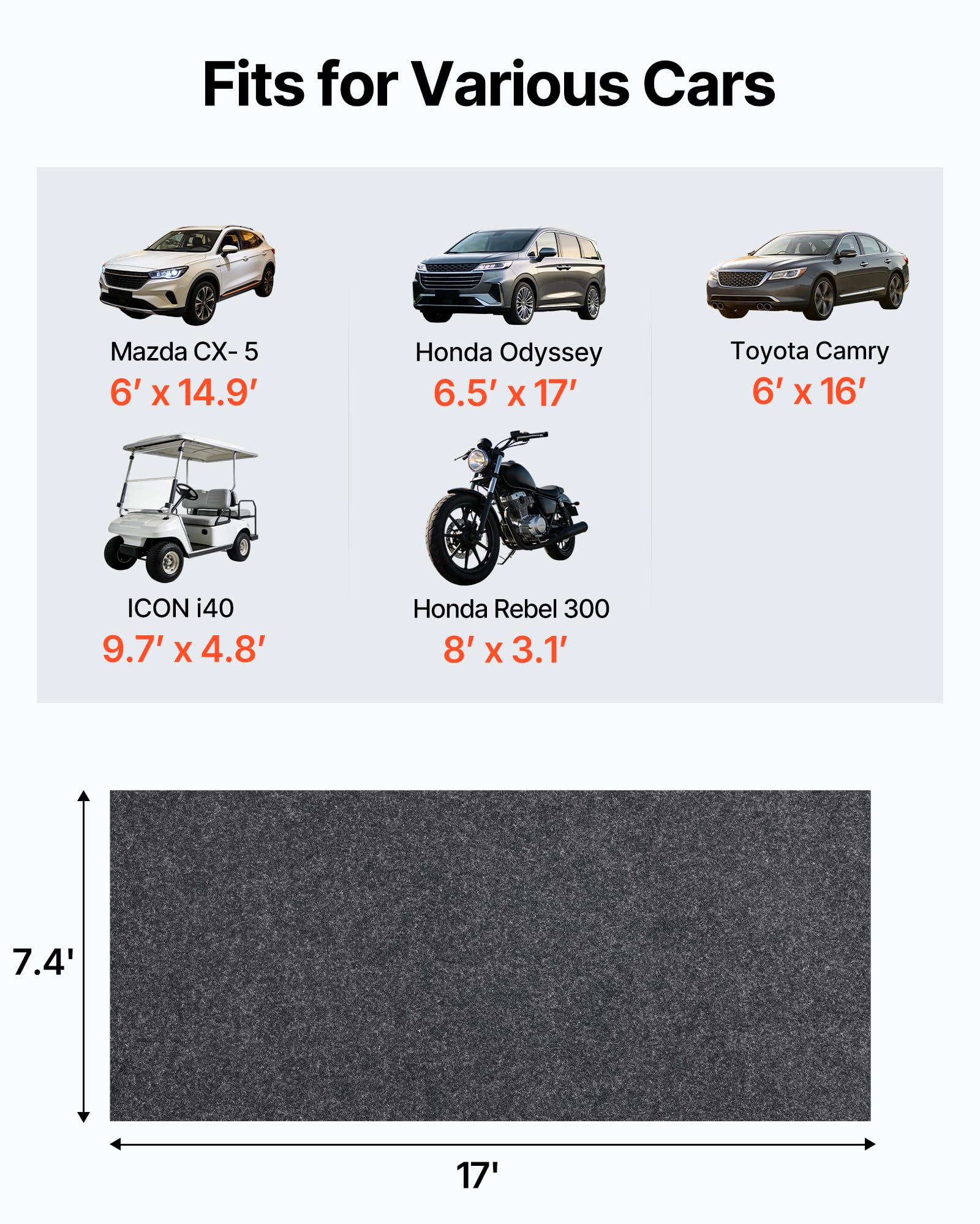 VEVOR mat waterproof backing detail resists spills, keeping the floor dry