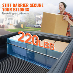 VEVOR cargo bar supports up to 220 pounds for stable loads.