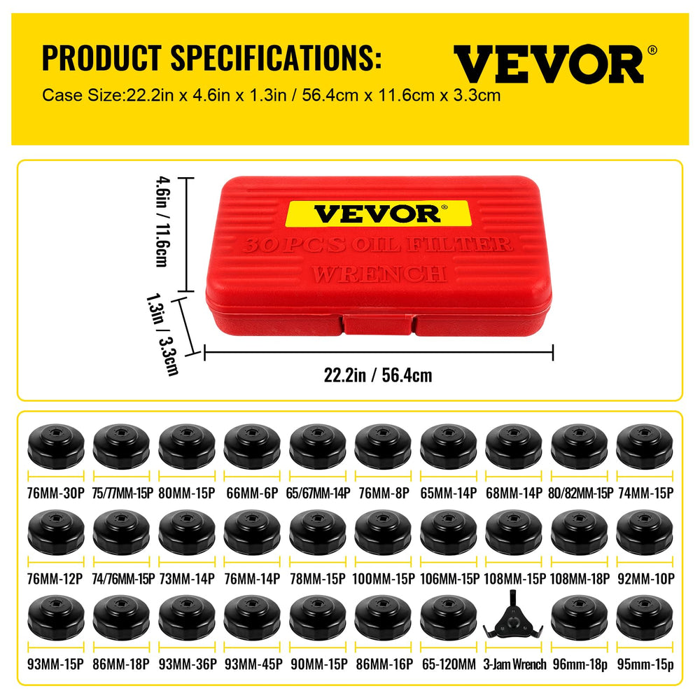 VEVOR compact storage case keeps sockets neatly organized.