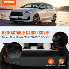 VEVOR CX-5 cargo cover privacy shield blocks view of valuables
