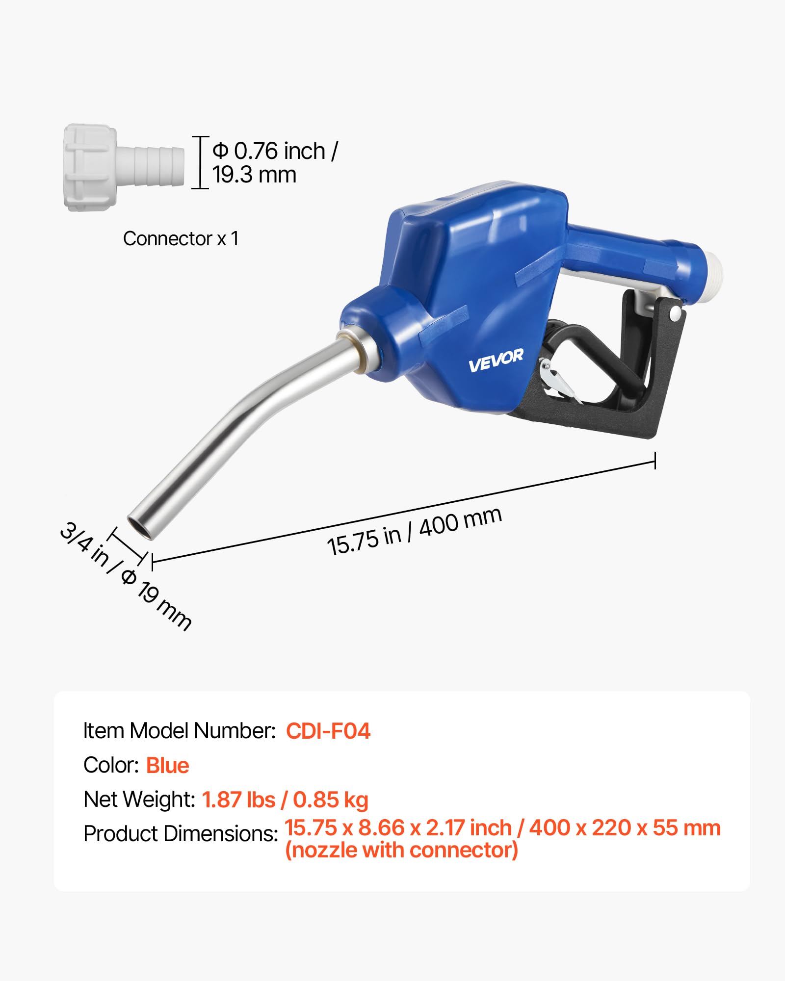 VEVOR DEF nozzle suitable for urea fueling scenarios