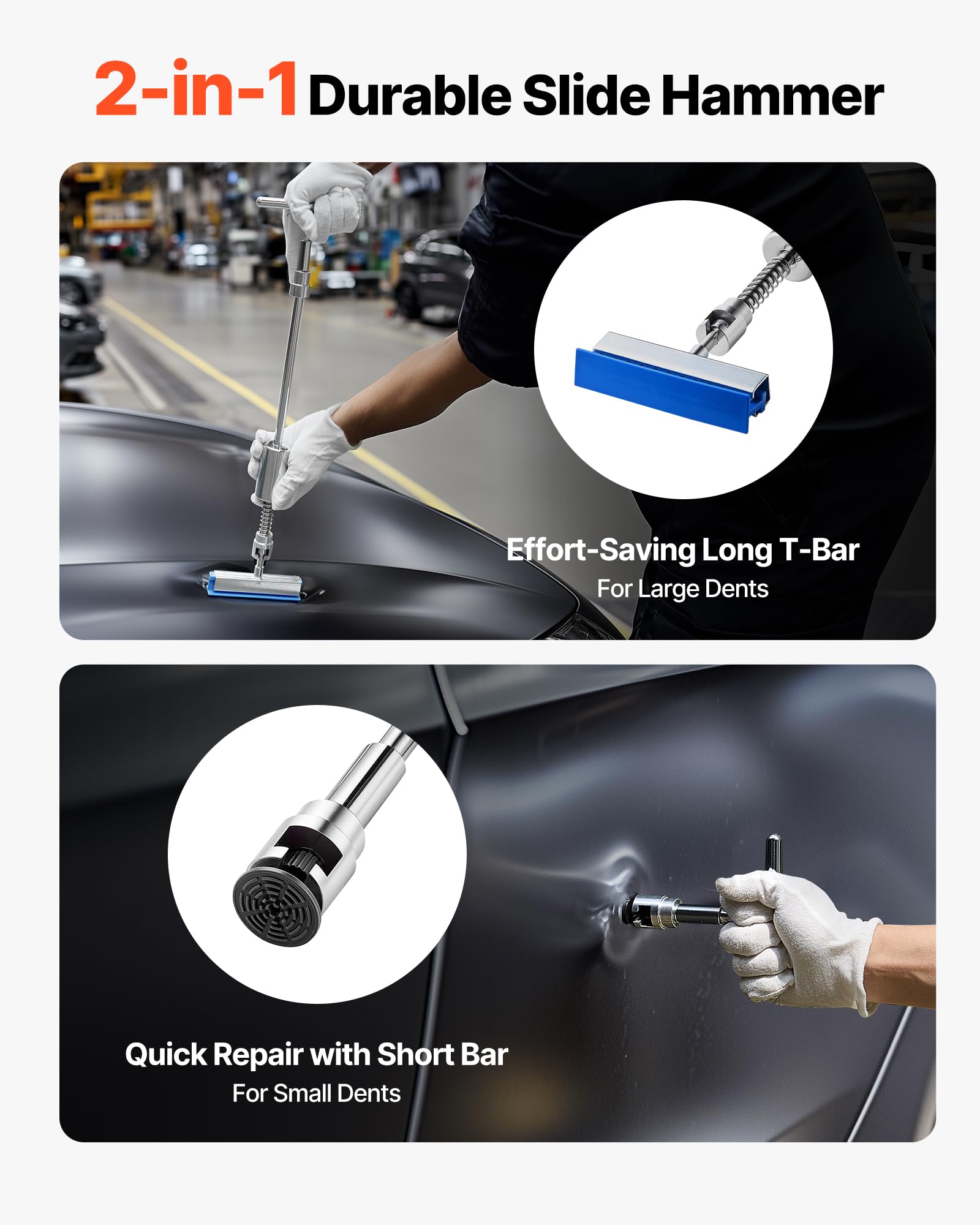 VEVOR dent puller kit bridge puller handles larger dents with less effort