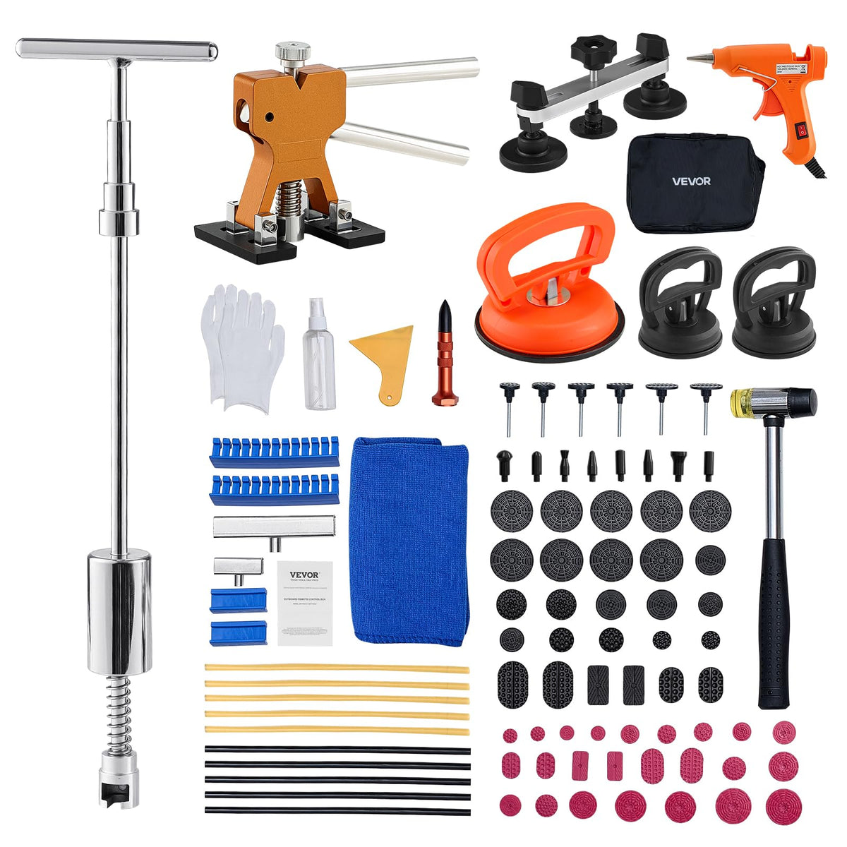 VEVOR dent puller kit slide hammer enables powerful dent removal on car panels