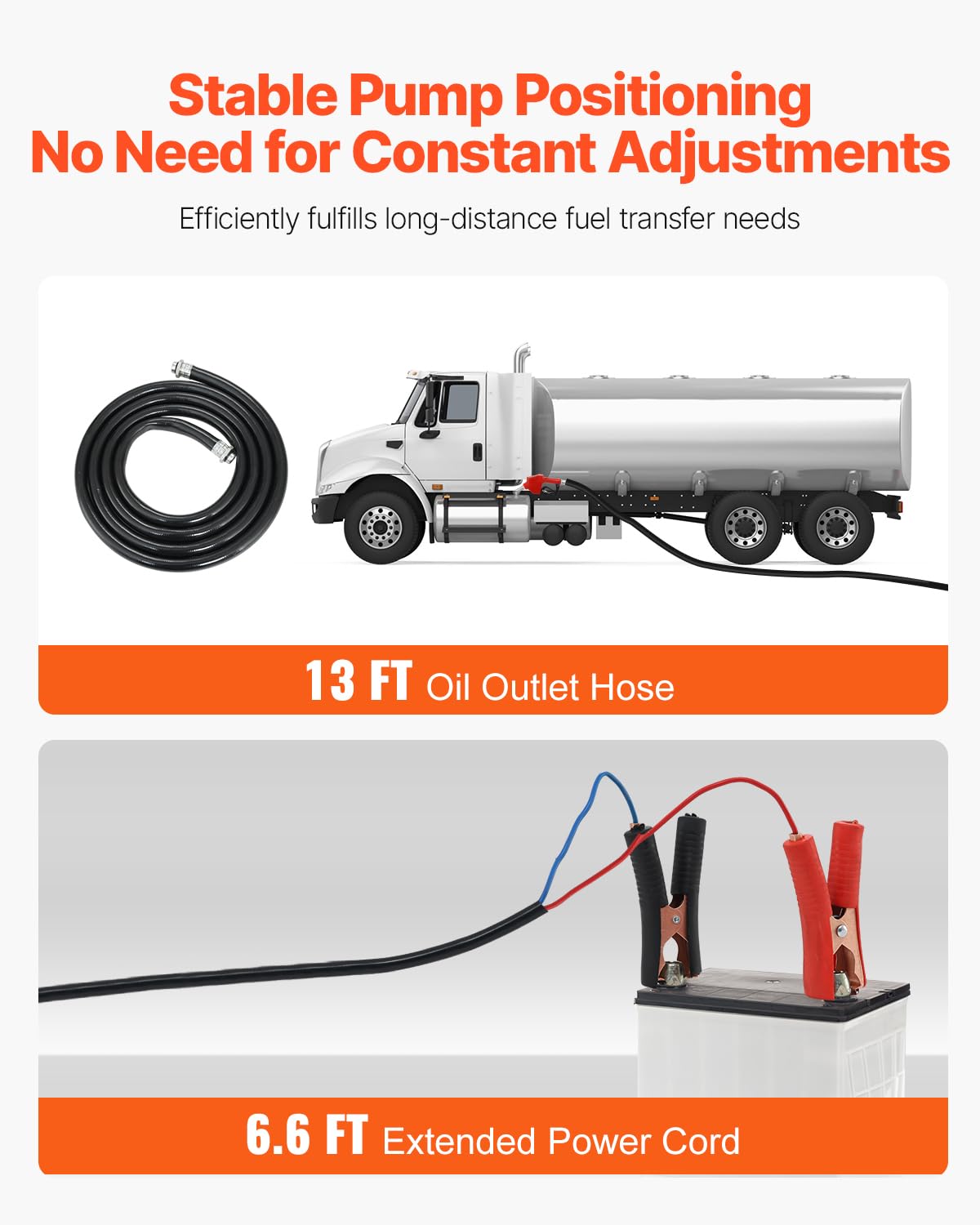 VEVOR self-sealing nozzle stops automatically at full tank