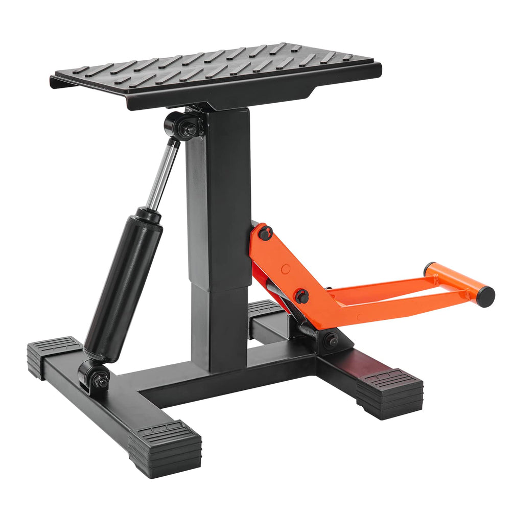 VEVOR dirt bike lift stand ergonomic operation supports quick maintenance tasks