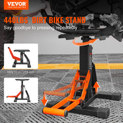 VEVOR dirt bike lift stand hydraulic rod enables smooth lifting and controlled descent