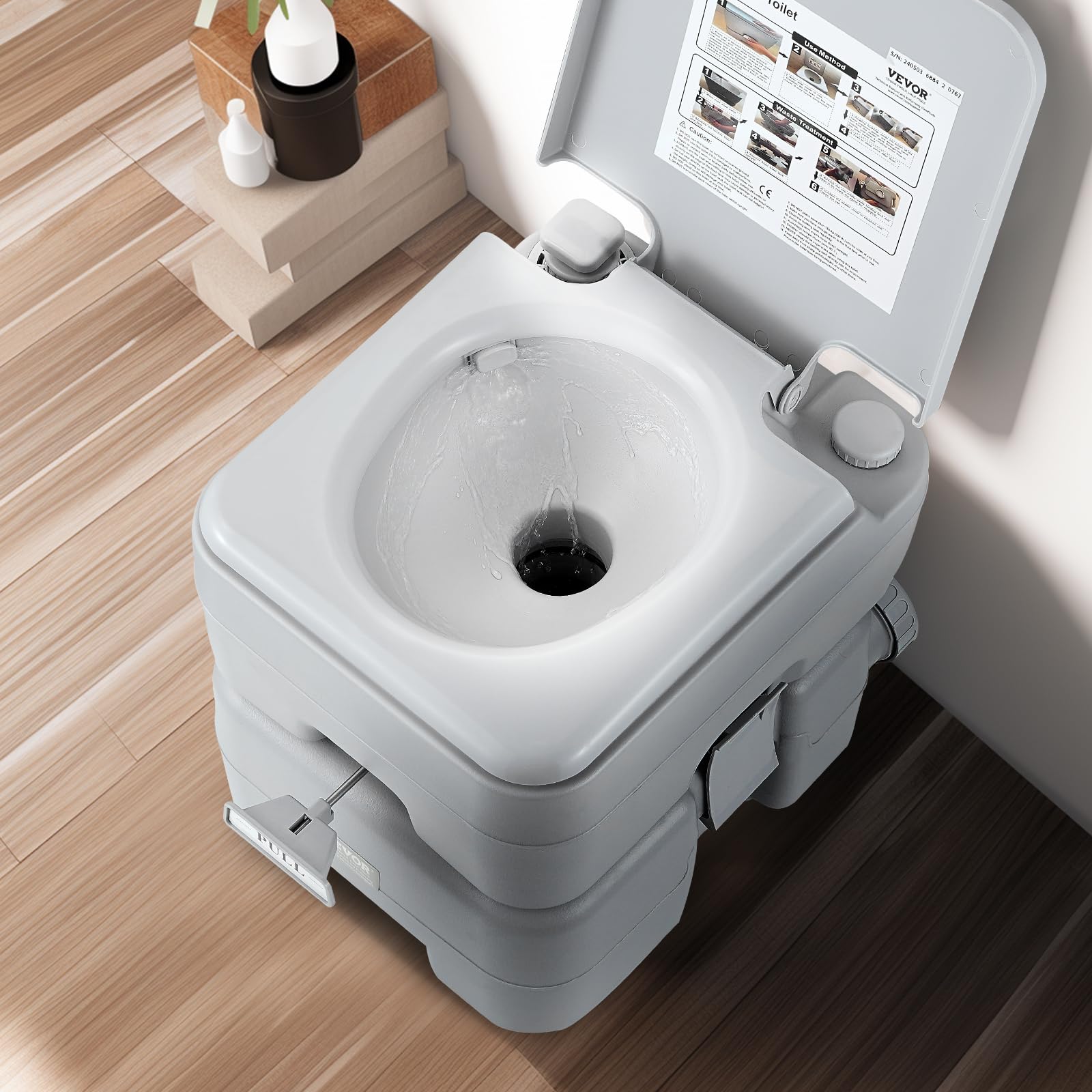 VEVOR easy-clean straight outlet simplifies disposal.