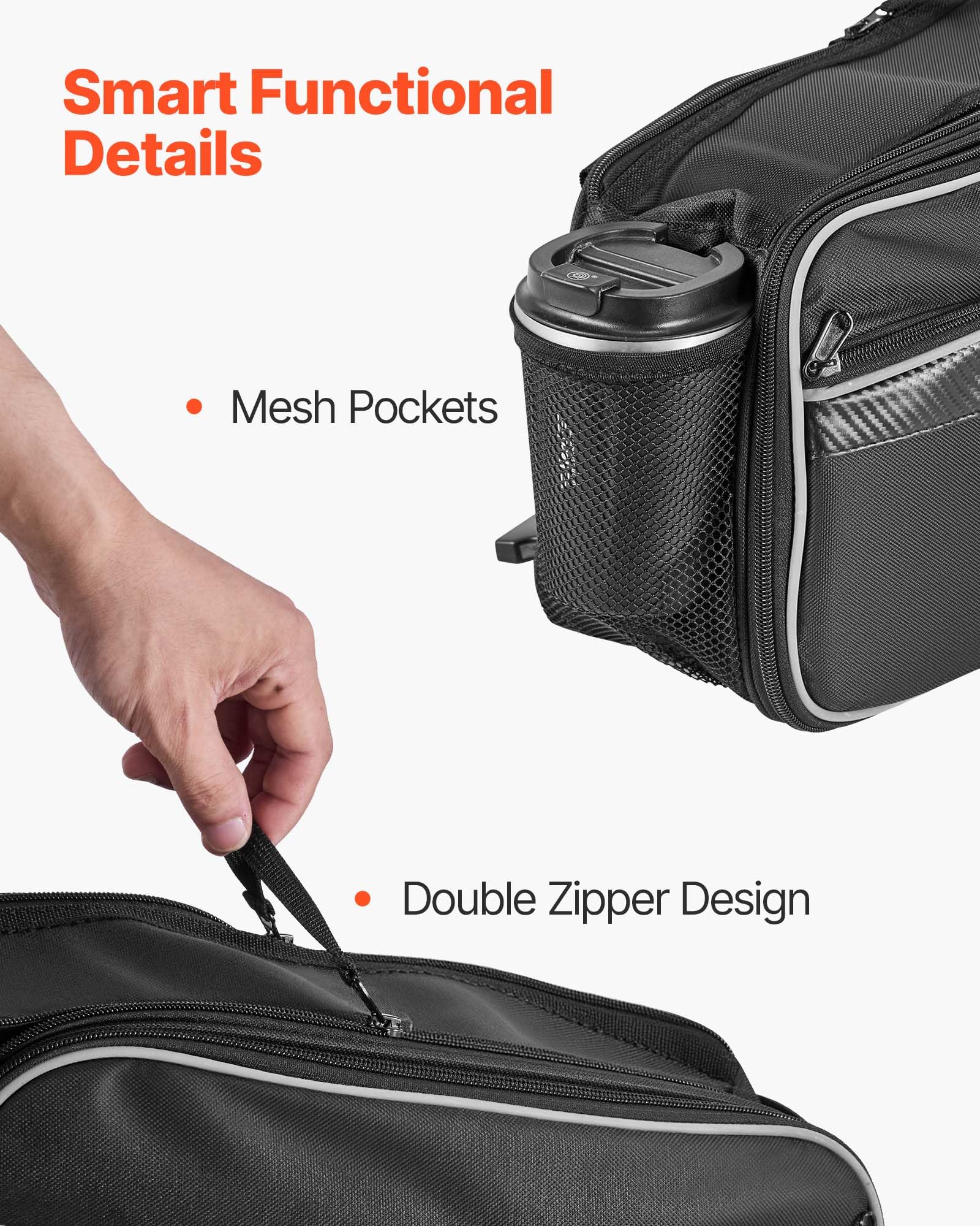 VEVOR quick-detach buckles enable fast bag removal