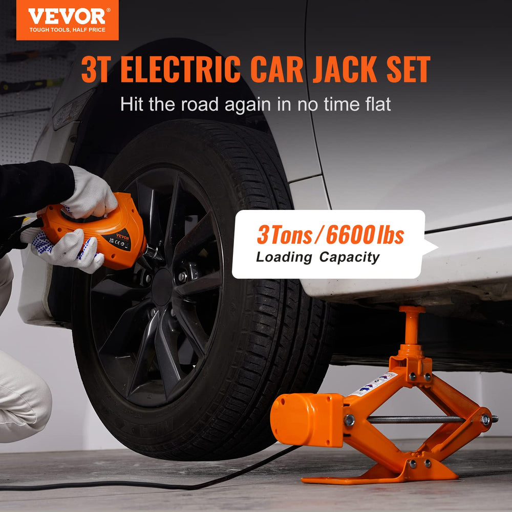 VEVOR electric car jack remote control in use offers convenient, hands-free lifting.