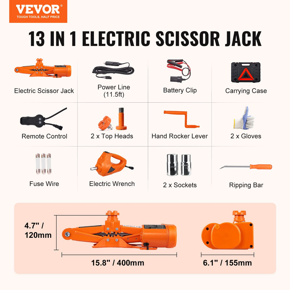 VEVOR electric car jack spare fuses ensure dependable operation on the road.