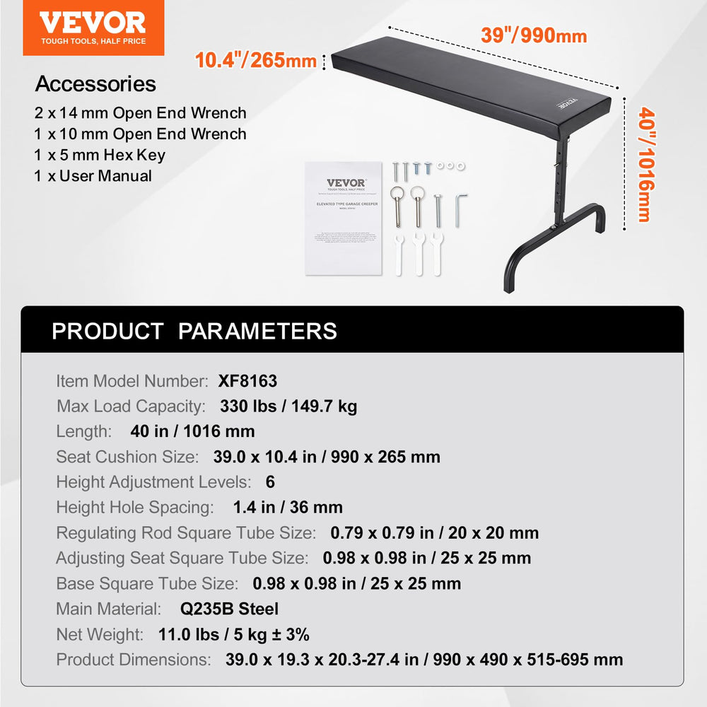 VEVOR elevated single-side design improves dashboard access