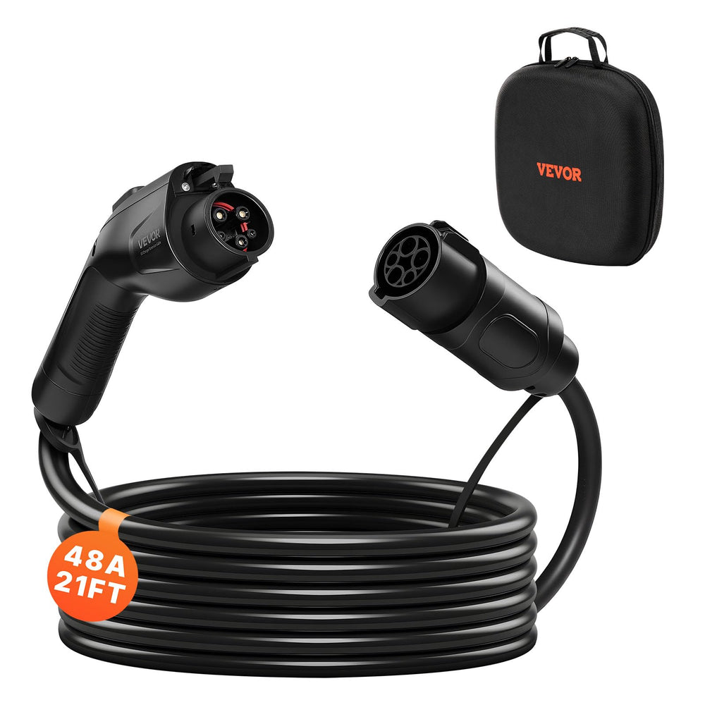 VEVOR EV extension cable 21ft coiled for flexible charging access