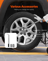 Extended ratchet wrench included for quick height adjustments