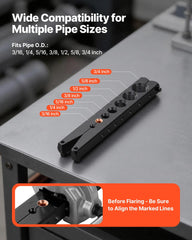 VEVOR flaring tool built from hardened carbon steel for long-lasting durability