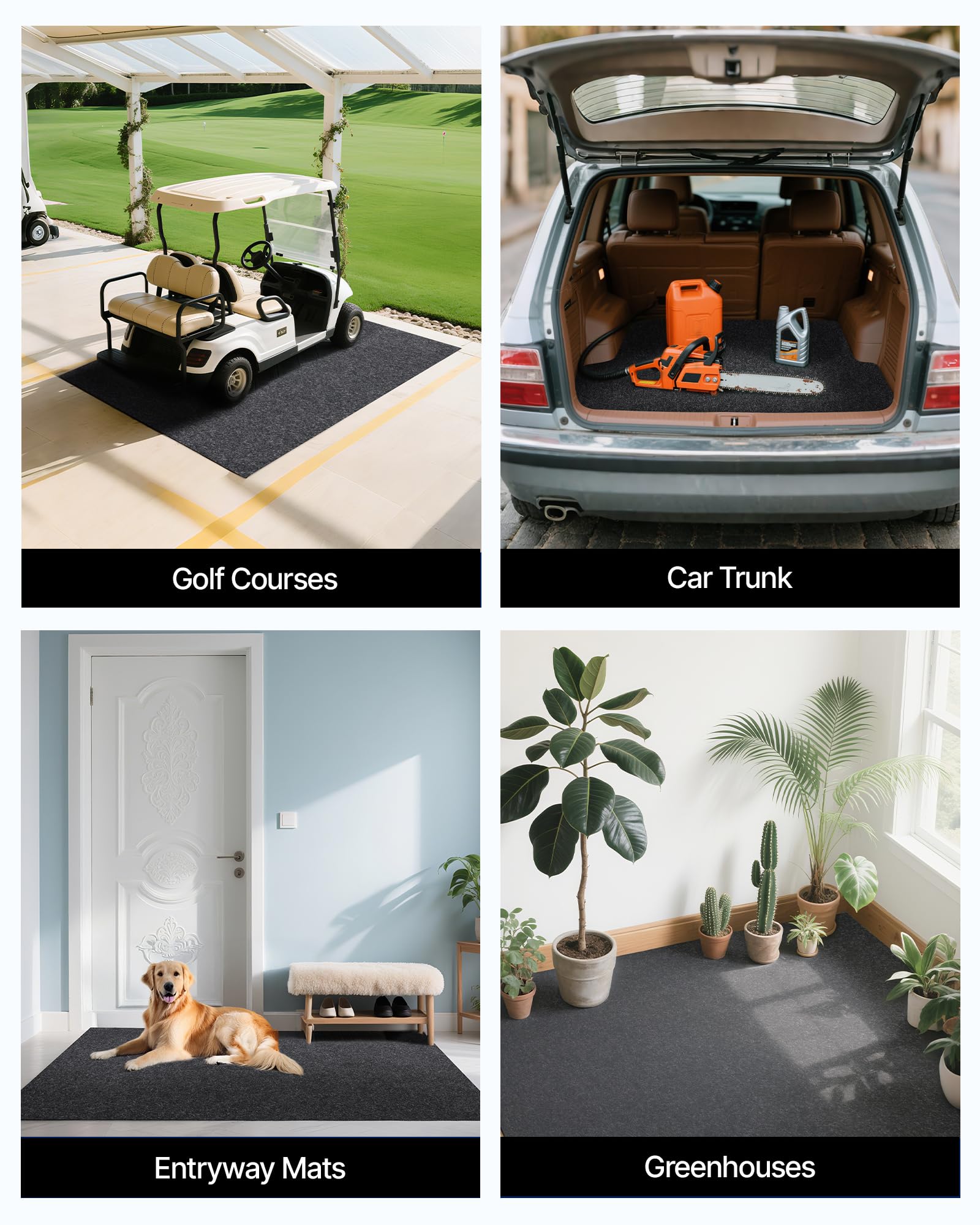 VEVOR garage floor mat perfect for garages and greenhouse entrances