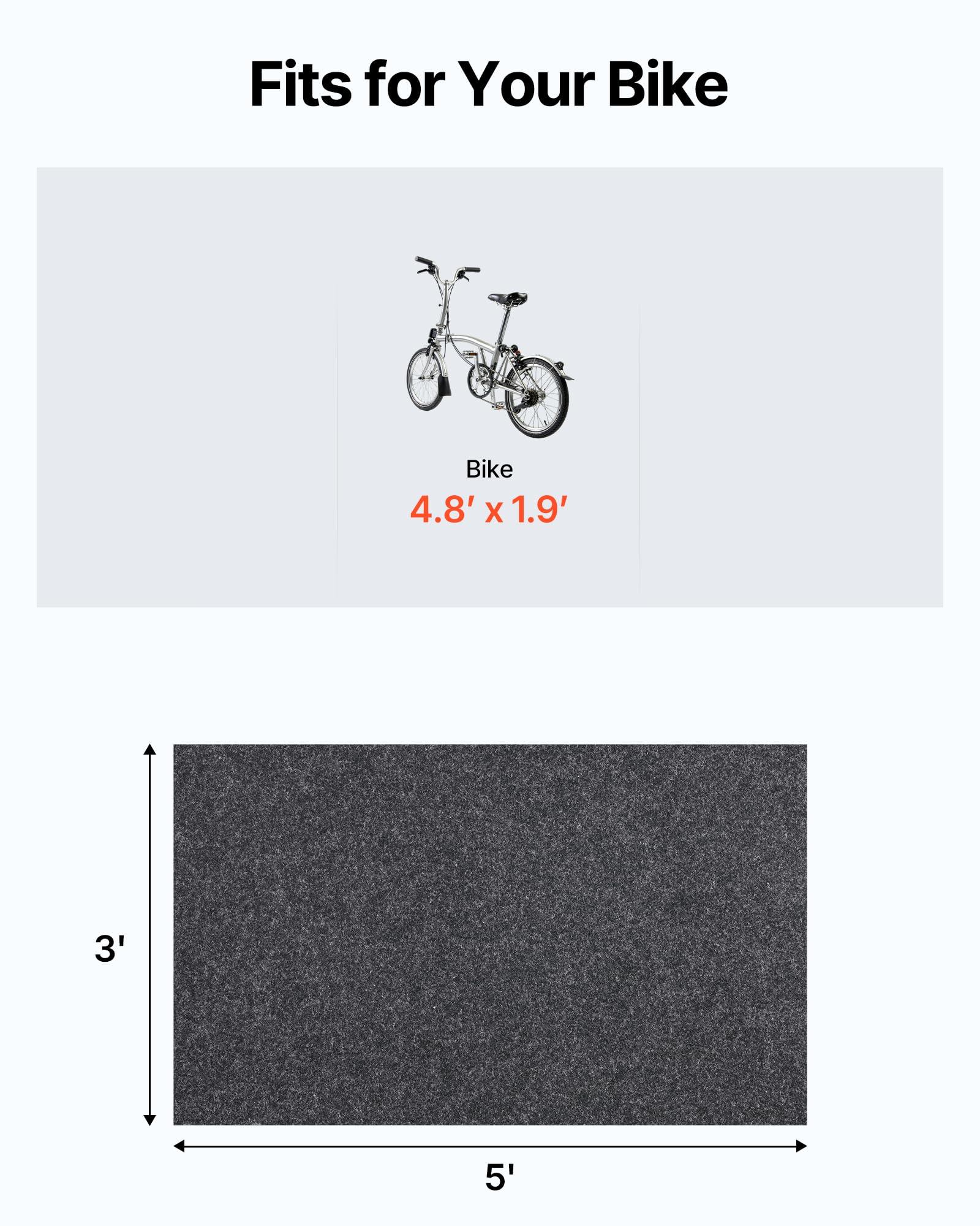 VEVOR garage floor mat with gripping surface prevents movement under vehicles