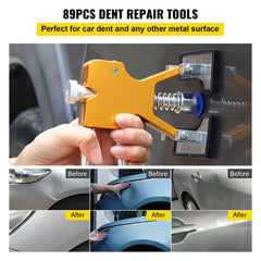 VEVOR Golden Dent Lifter in action highlights smooth, controlled dent lifting.