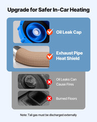 VEVOR heat-insulated exhaust shield protects nearby surfaces during operation