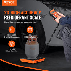 VEVOR HVAC scale with wired remote simplifies readings from any position.