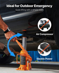 VEVOR hydraulic bottle jack overload-safe valve enables safer lifting