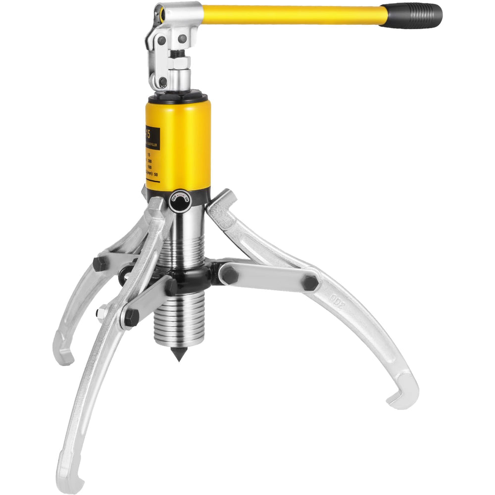 VEVOR hydraulic puller 15t capacity in use, ideal for hubs and gears.