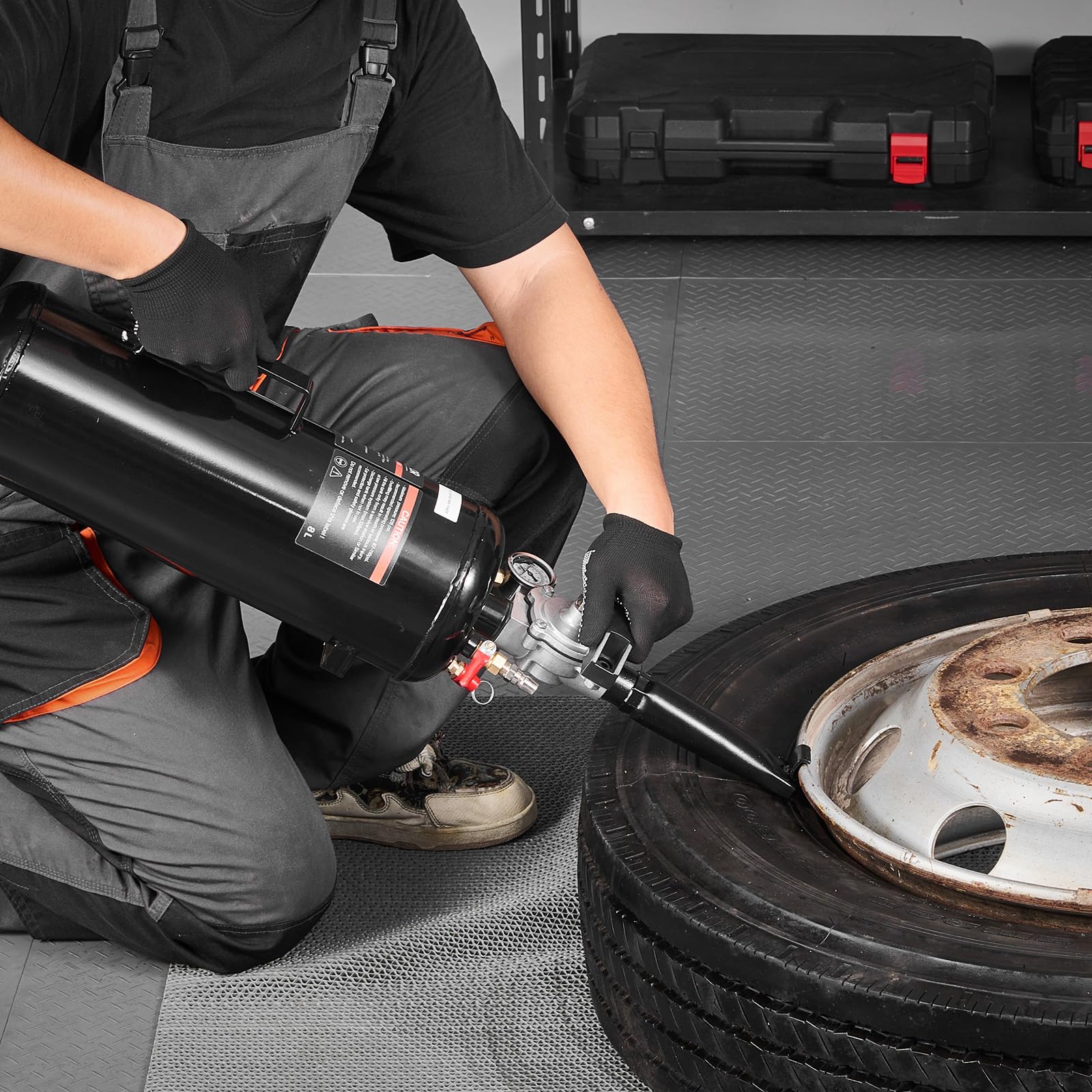 VEVOR in use with cars and trucks during tire service