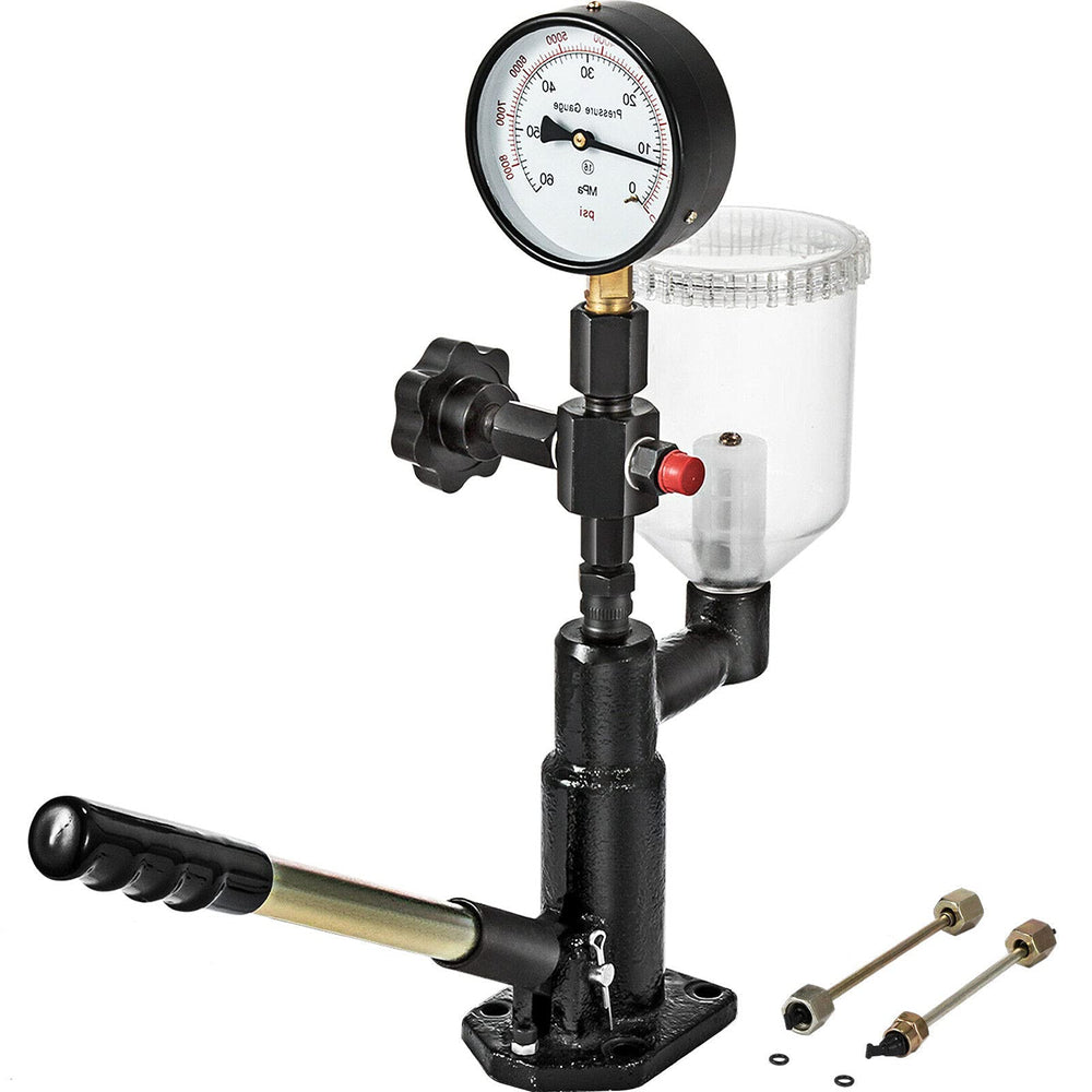 VEVOR injector nozzle test with dual-scale gauge for precise pressure readings