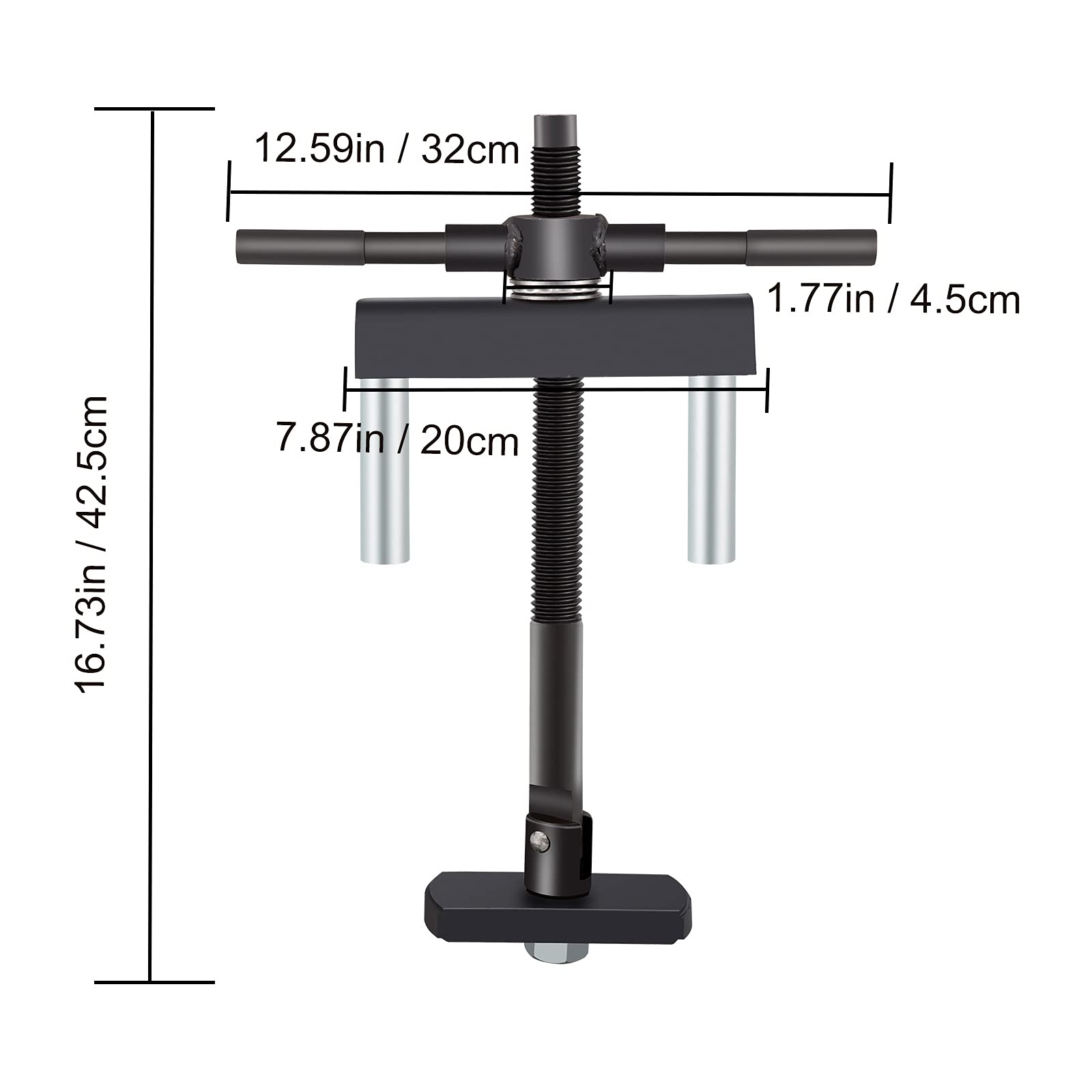 VEVOR puller plate 135-138 mm handles tight fits securely.