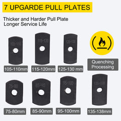 VEVOR puller plate 85-90 mm enabling broader disassembly range.