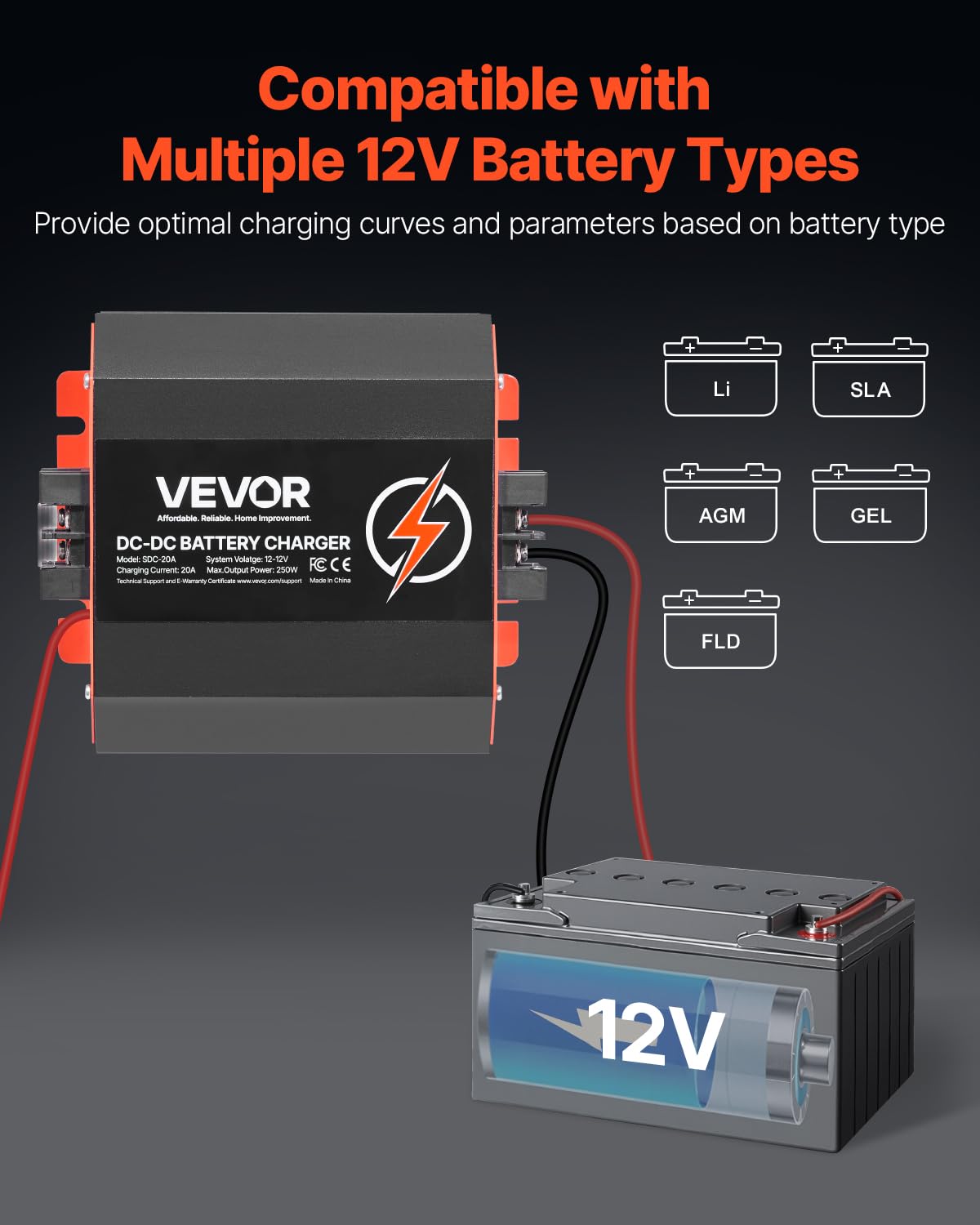 VEVOR lithium activation feature photo showing quick battery wake-up