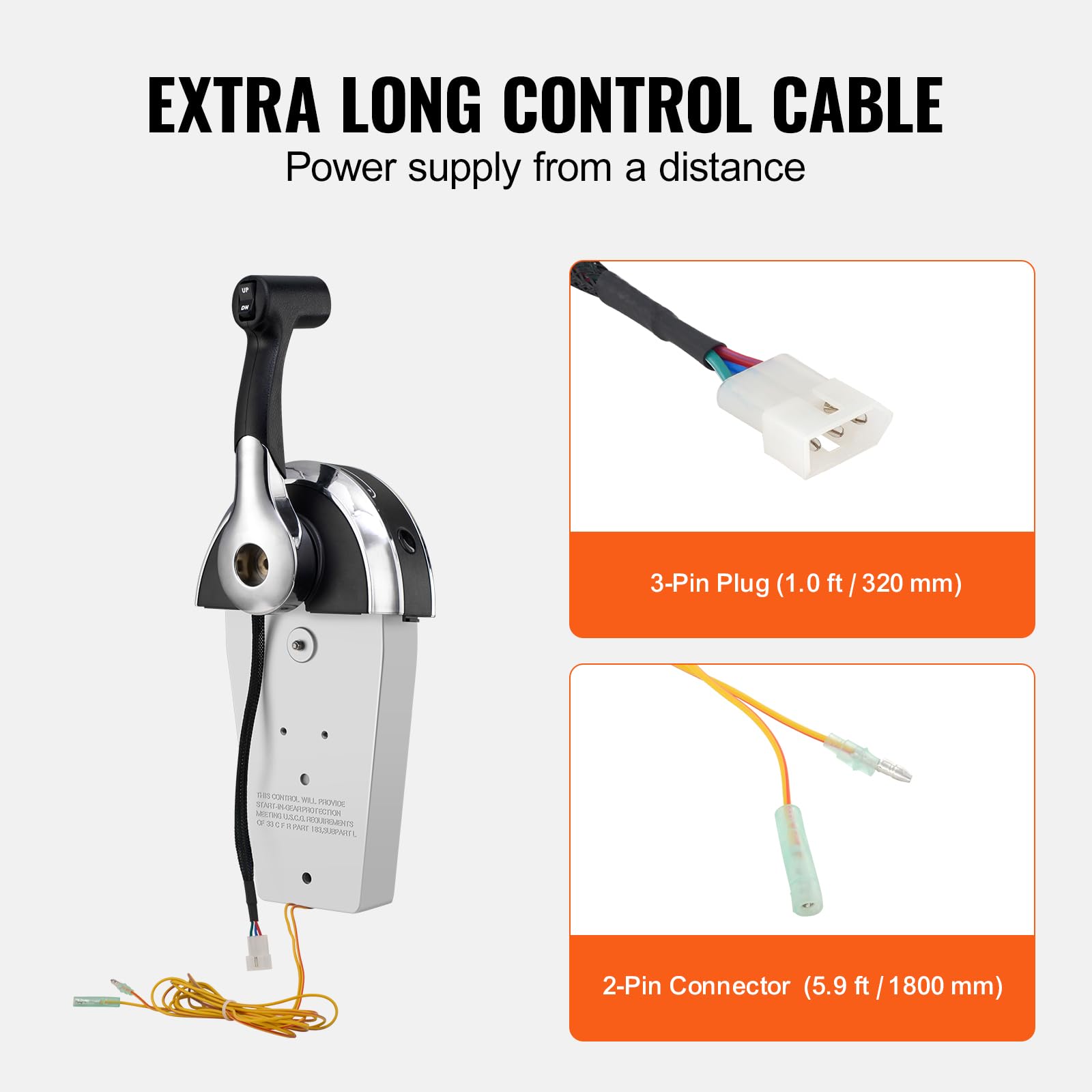 VEVOR long harness cables provide flexible installation reach