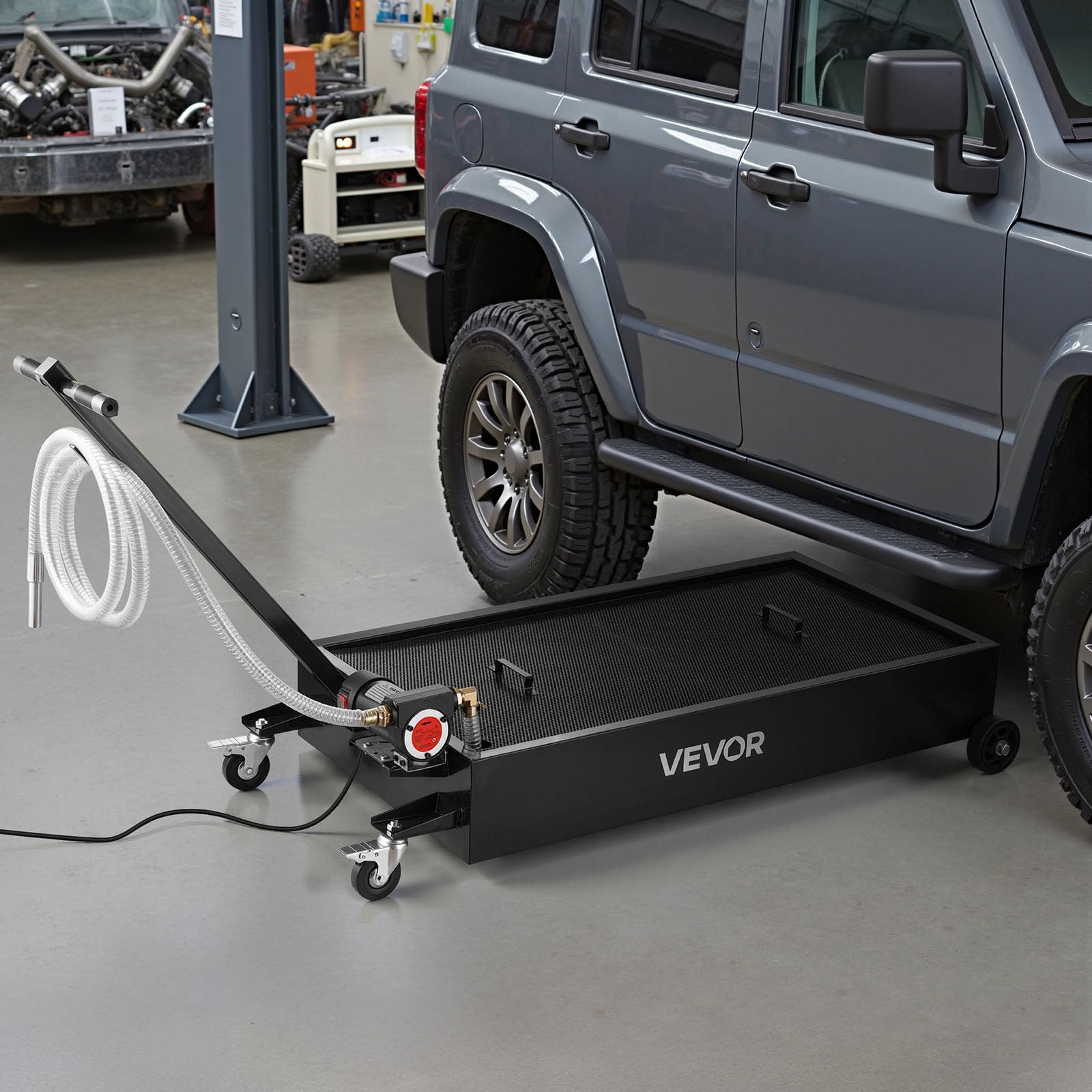 VEVOR suitable for low-clearance vehicles during oil disposal.