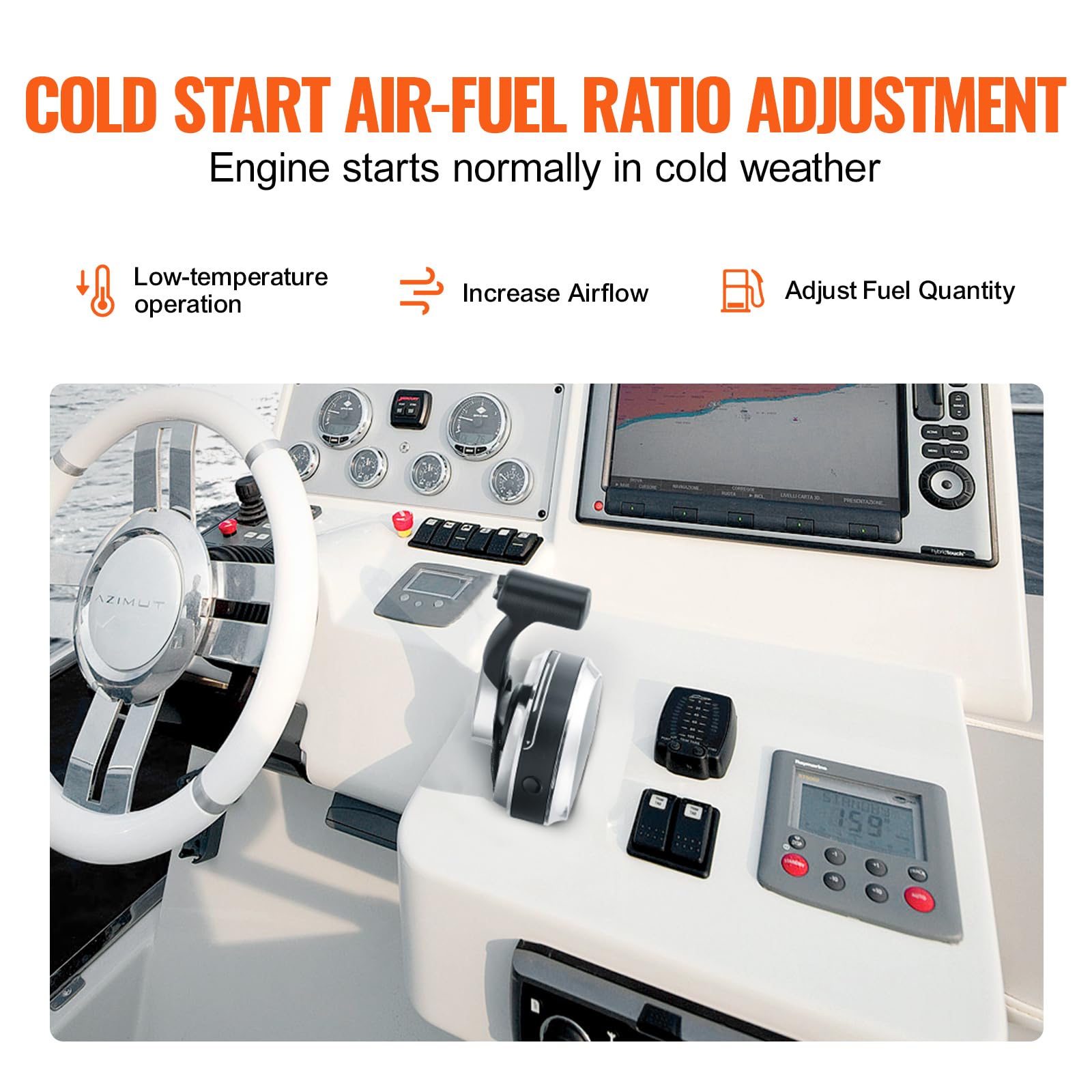 VEVOR low-temperature AFR adjustment supports reliable cold starts